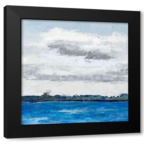 Cloudy Shores Black Modern Wood Framed Art Print with Double Matting by Green, Jenny
