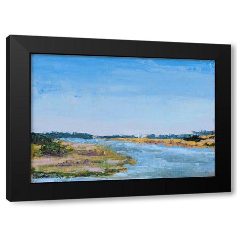 Along the Water Black Modern Wood Framed Art Print by Green, Jenny