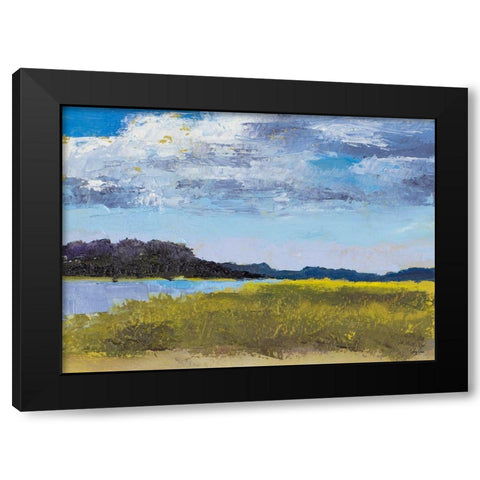 Blue Skies Black Modern Wood Framed Art Print by Green, Jenny