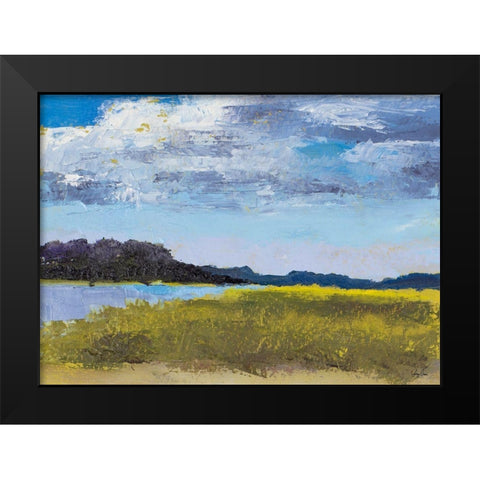 Blue Skies Black Modern Wood Framed Art Print by Green, Jenny