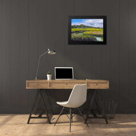 Meadow Black Modern Wood Framed Art Print by Green, Jenny