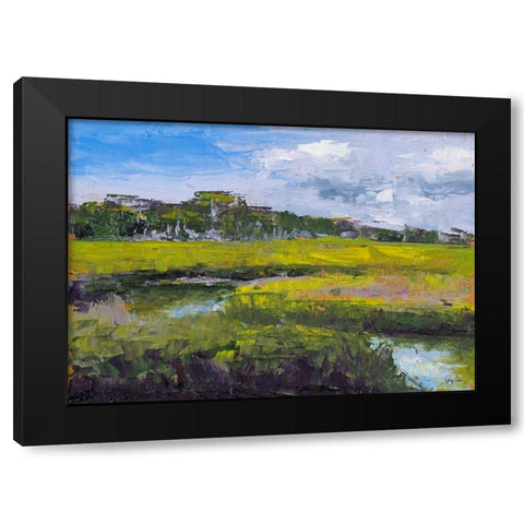Meadow Black Modern Wood Framed Art Print with Double Matting by Green, Jenny