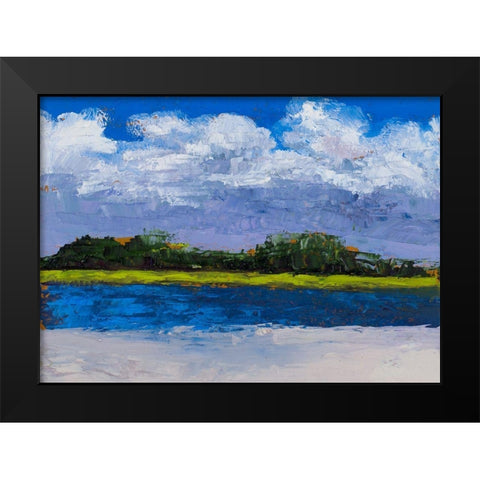 Blue Waters Black Modern Wood Framed Art Print by Green, Jenny