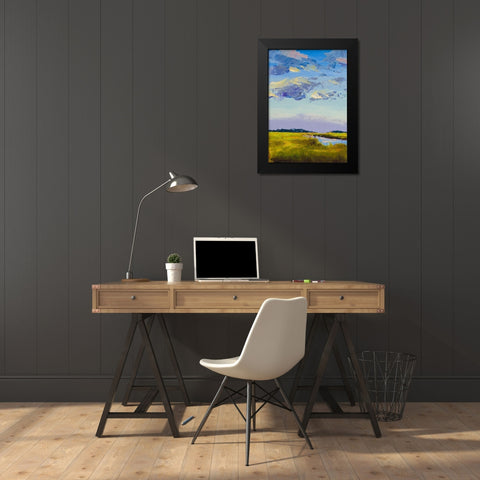 River Streams Black Modern Wood Framed Art Print by Green, Jenny