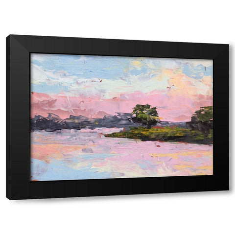 Reflecting Sunrise Black Modern Wood Framed Art Print with Double Matting by Green, Jenny