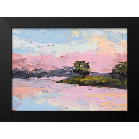 Reflecting Sunrise Black Modern Wood Framed Art Print by Green, Jenny