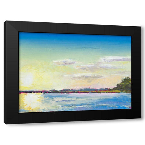 Sun on the Water Black Modern Wood Framed Art Print with Double Matting by Green, Jenny