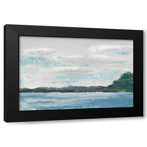 Lakeside Black Modern Wood Framed Art Print by Green, Jenny