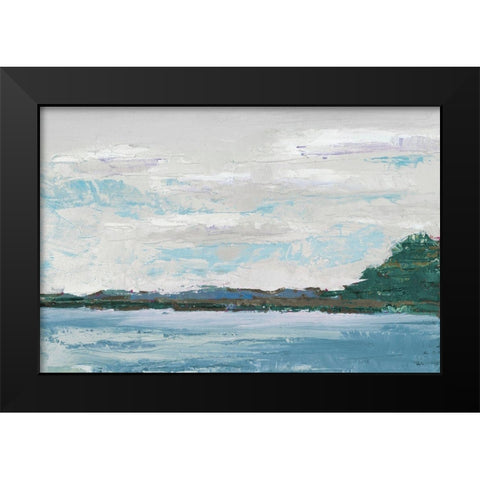 Lakeside Black Modern Wood Framed Art Print by Green, Jenny