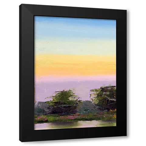 Glowing Sunset Black Modern Wood Framed Art Print by Green, Jenny