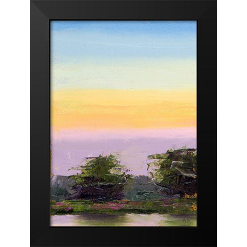 Glowing Sunset Black Modern Wood Framed Art Print by Green, Jenny