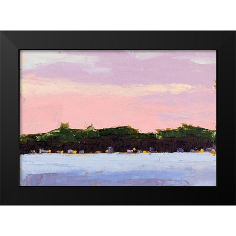 Across the Lake Black Modern Wood Framed Art Print by Green, Jenny