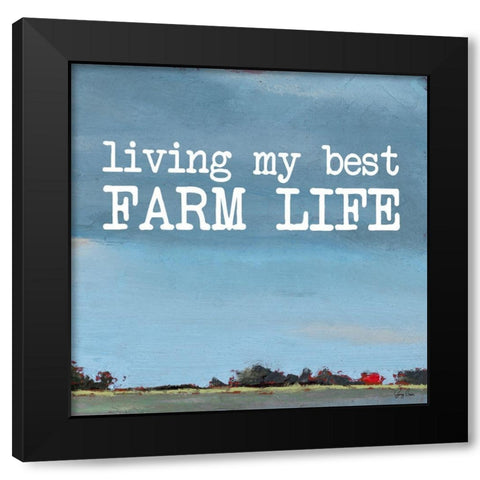 Farm Life Black Modern Wood Framed Art Print with Double Matting by Green, Jenny
