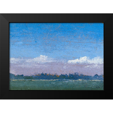 Distant Views Black Modern Wood Framed Art Print by Green, Jenny