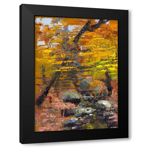 Autumn Woods Black Modern Wood Framed Art Print with Double Matting by Green, Jenny