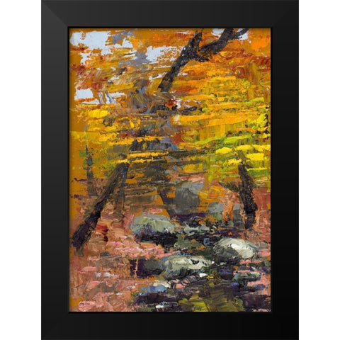 Autumn Woods Black Modern Wood Framed Art Print by Green, Jenny
