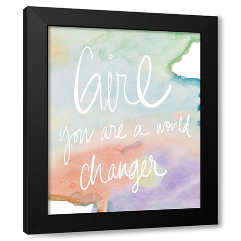 World Changer Black Modern Wood Framed Art Print by Ritter, Gina