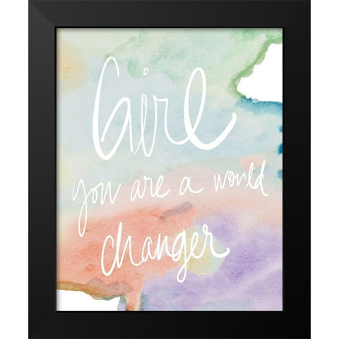 World Changer Black Modern Wood Framed Art Print by Ritter, Gina