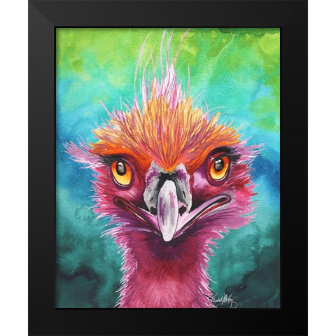 Emus Of A Feather Black Modern Wood Framed Art Print by Medley, Elizabeth