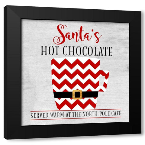 North Pole Cafe Black Modern Wood Framed Art Print with Double Matting by Quach, Anna