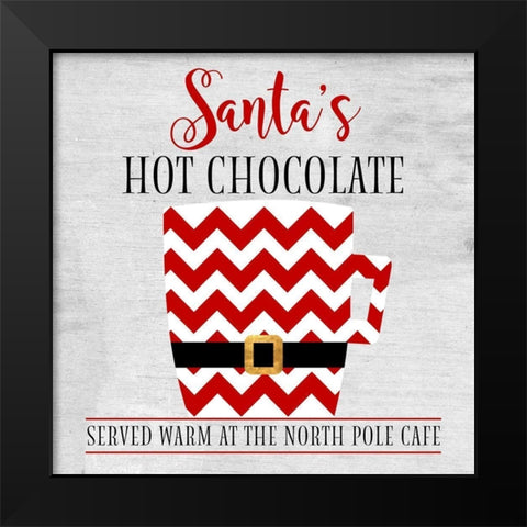 North Pole Cafe Black Modern Wood Framed Art Print by Quach, Anna