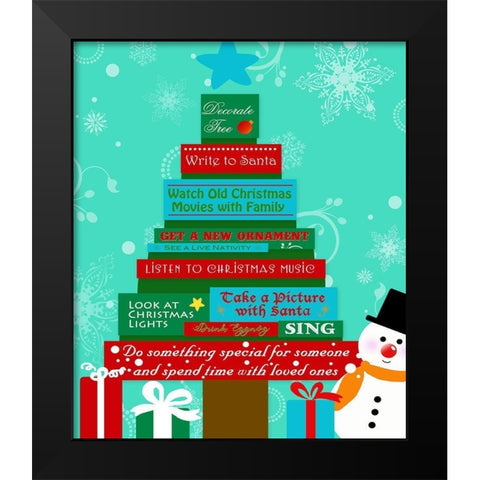 Christmas Tales Black Modern Wood Framed Art Print by Quach, Anna