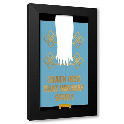 Holiday Spirit Black Modern Wood Framed Art Print by Quach, Anna