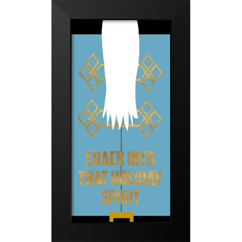Holiday Spirit Black Modern Wood Framed Art Print by Quach, Anna