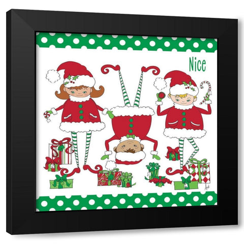 Nice Elves Black Modern Wood Framed Art Print with Double Matting by Metz, Andi