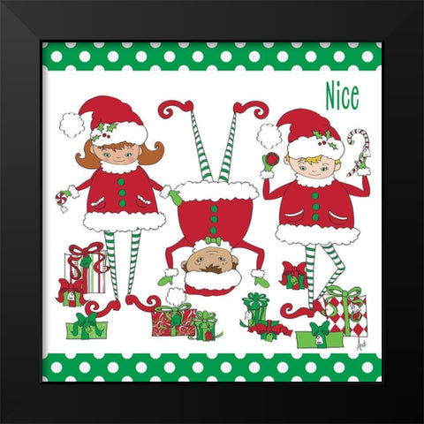 Nice Elves Black Modern Wood Framed Art Print by Metz, Andi