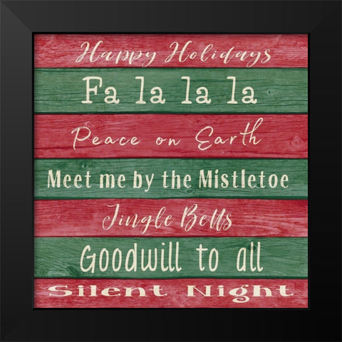 Holiday Chants I Black Modern Wood Framed Art Print by Metz, Andi