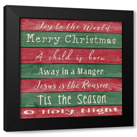 Holiday Chants II Black Modern Wood Framed Art Print by Metz, Andi