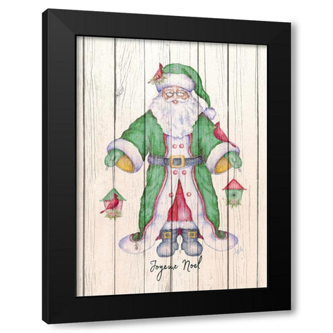 Santa and Cardinal II Black Modern Wood Framed Art Print by Metz, Andi