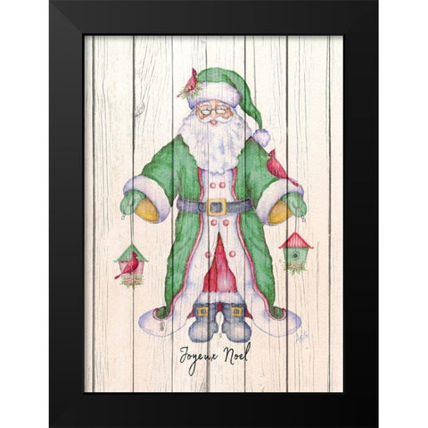 Santa and Cardinal II Black Modern Wood Framed Art Print by Metz, Andi