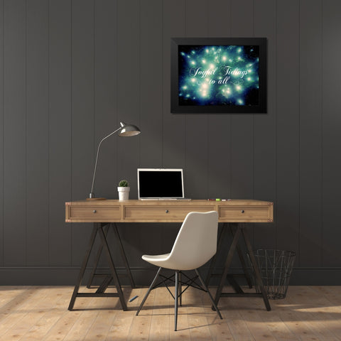 Joyful Tidings Black Modern Wood Framed Art Print by Wilson, Kali