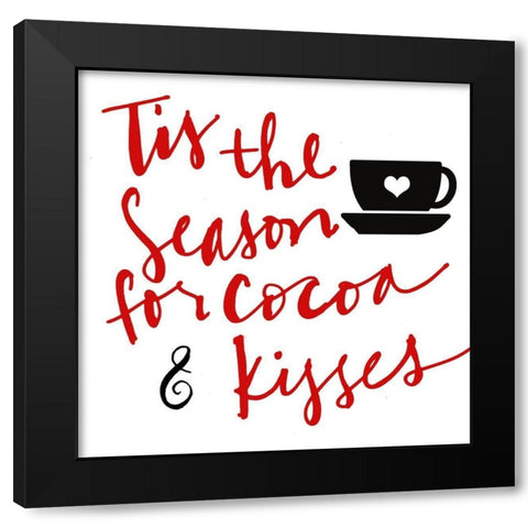 Cocoa and Kisses Black Modern Wood Framed Art Print by Quach, Anna