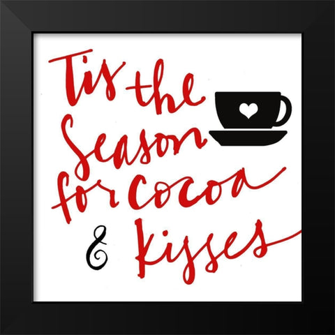 Cocoa and Kisses Black Modern Wood Framed Art Print by Quach, Anna