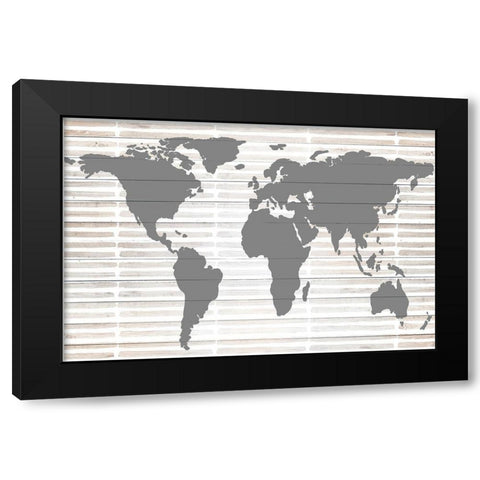 Grey Global Black Modern Wood Framed Art Print by Quach, Anna