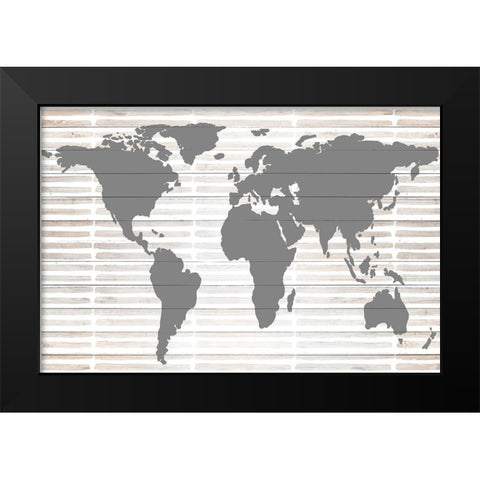 Grey Global Black Modern Wood Framed Art Print by Quach, Anna