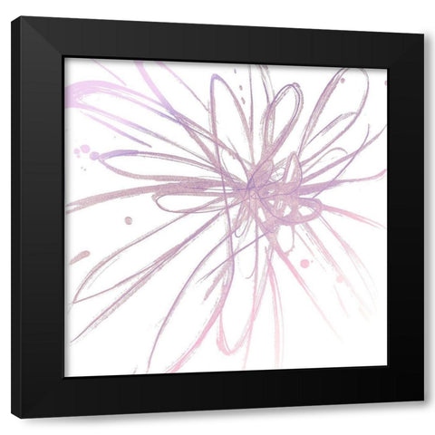 Pink Burst I Black Modern Wood Framed Art Print by Hewitt, L.