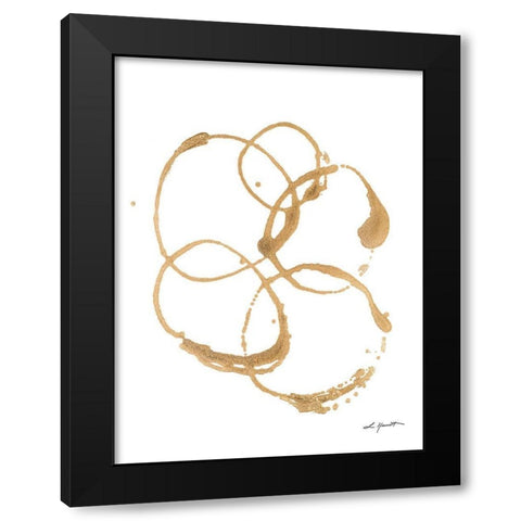 Gold Dreams I Black Modern Wood Framed Art Print by Hewitt, L.