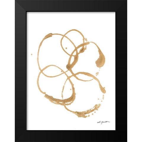 Gold Dreams I Black Modern Wood Framed Art Print by Hewitt, L.