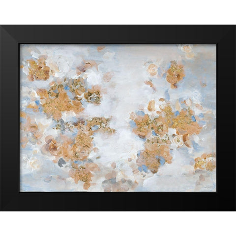 Golden Lights Black Modern Wood Framed Art Print by Hewitt, L.