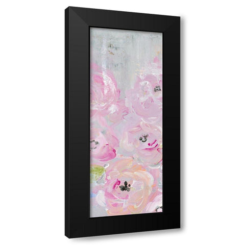 Pink Pastel Floral II Black Modern Wood Framed Art Print with Double Matting by James, Nola