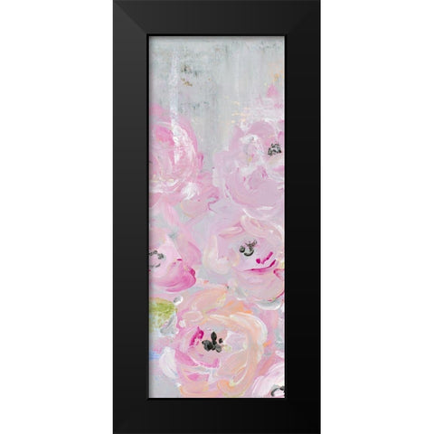 Pink Pastel Floral II Black Modern Wood Framed Art Print by James, Nola