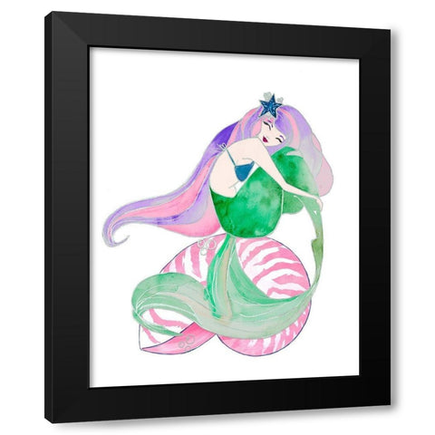 Loving My Shell Black Modern Wood Framed Art Print with Double Matting by James, Nola
