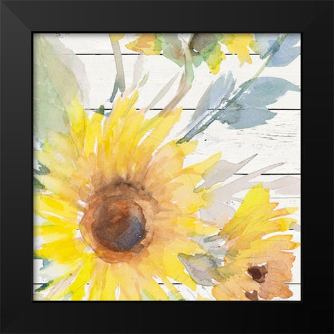 Blooming Sunflower Square II Black Modern Wood Framed Art Print by Loreth, Lanie