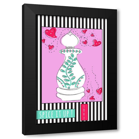 Spice It Up Black Modern Wood Framed Art Print by Mosher, Deidre