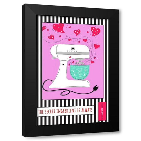 Secret Ingredient Black Modern Wood Framed Art Print with Double Matting by Mosher, Deidre