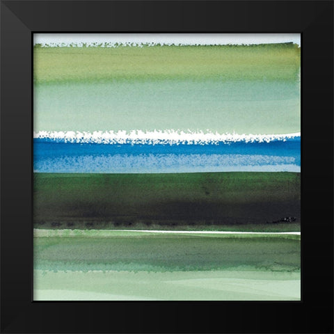 Morning Pasture Square I Black Modern Wood Framed Art Print by Loreth, Lanie